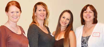 2014 Scholarship Recipients: Mariah Jausoro, Sonja Gooding, Zora Herndon and Teresa McKeiran. Not shown: Caitlan Sampson and Jillian Spurlock